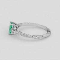0.45 Ct. Emerald Ring, Silver 4