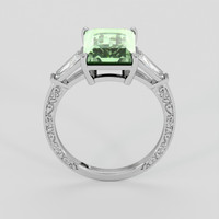 3.62 Ct. Green Prasiolite Ring, Silver 3