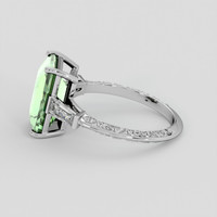 3.62 Ct. Green Prasiolite Ring, Silver 4