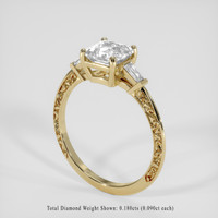 1.90 Ct. White Zircon Ring, 10K Yellow Gold 2