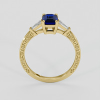 0.98 Ct. Blue Sapphire Ring, 10K Yellow Gold 3