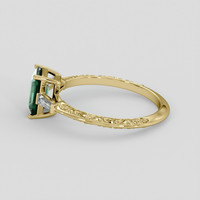 1.58 Ct. Bluish Green Sapphire Ring, 10K Yellow Gold 4