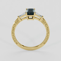1.60 Ct. Bluish Green Sapphire Ring, 10K Yellow Gold 3