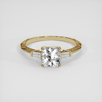 1.90 Ct. White Zircon Ring, 14K Yellow Gold 1