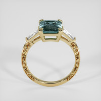 2.69 Ct. Bluish Green Sapphire Ring, 14K Yellow Gold 3