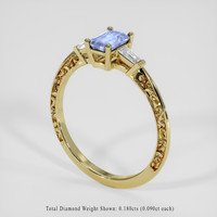0.71 Ct. Blue Sapphire Ring, 14K Yellow Gold 2