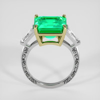 4.15 Ct. Emerald Ring, 18K Yellow & White 3