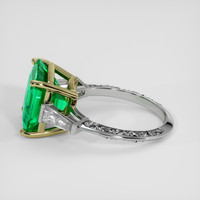 4.15 Ct. Emerald Ring, 18K Yellow & White 4