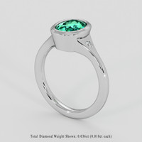 1.18 Ct. Emerald Ring, Platinum 950 2