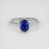1.73 Ct. Blue Sapphire Ring, Platinum 950 1