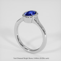 1.73 Ct. Blue Sapphire Ring, Platinum 950 2