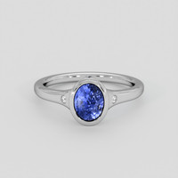 1.68 Ct. Blue Sapphire Ring, Platinum 950 1
