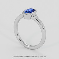 1.28 Ct. Blue Sapphire Ring, Platinum 950 2