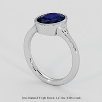 3.23 Ct. Blue Sapphire Ring, Platinum 950 2