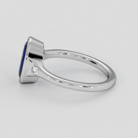 3.23 Ct. Blue Sapphire Ring, Platinum 950 4