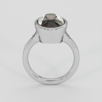 5.69 Ct. Greenish Brown Sapphire Ring, Platinum 950 3