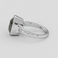 5.69 Ct. Greenish Brown Sapphire Ring, Platinum 950 4