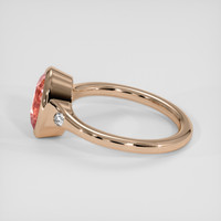 2.42 Ct. Padparadscha Sapphire Ring, 14K Rose Gold 4