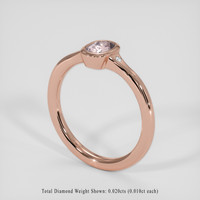 0.65 Ct. Bi Color / Parti Sapphire Ring, 14K Rose Gold 2