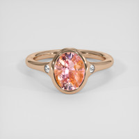 2.42 Ct. Padparadscha Sapphire Ring, 18K Rose Gold 1