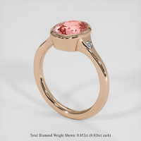 2.42 Ct. Padparadscha Sapphire Ring, 18K Rose Gold 2