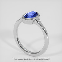 2.01 Ct. Blue Sapphire Ring, Silver 2
