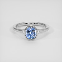 2.12 Ct. Blue Sapphire Ring, Silver 1