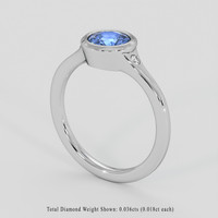 1.04 Ct. Blue Sapphire Ring, 10K White Gold 2