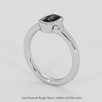 1.02 Ct. Green Sapphire Ring, 10K White Gold 2