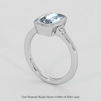 1.80 Ct. Blue Sapphire Ring, 10K White Gold 2