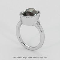 5.69 Ct. Greenish Brown Sapphire Ring, 10K White Gold 2