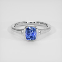 1.35 Ct. Blue Sapphire Ring, 14K White Gold 1