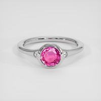1.02 Ct. Pink Sapphire Ring, 14K White Gold 1