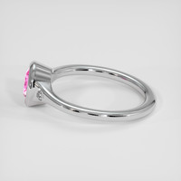 1.02 Ct. Pink Sapphire Ring, 18K White Gold 4