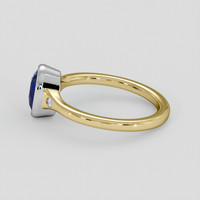 1.14 Ct. Blue Sapphire Ring, 14K White & Yellow 4