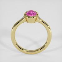 1.00 Ct. Purplish Pink Sapphire Ring, 14K Yellow Gold 3