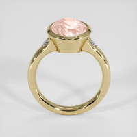 5.48 Ct. Peach Sapphire Ring, 14K Yellow Gold 3