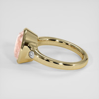 5.48 Ct. Peach Sapphire Ring, 14K Yellow Gold 4