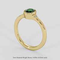 0.87 Ct. Green Sapphire Ring, 14K Yellow Gold 2