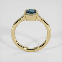 1.00 Ct. Greenish Blue Sapphire Ring, 14K Yellow Gold 3