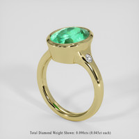 4.28 Ct. Emerald Ring, 18K Yellow Gold 2