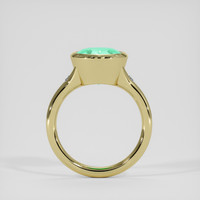 4.28 Ct. Emerald Ring, 18K Yellow Gold 3