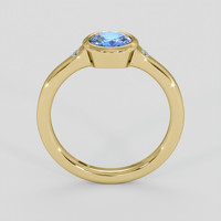 1.03 Ct. Blue Sapphire Ring, 18K Yellow Gold 3