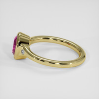 1.00 Ct. Purplish Pink Sapphire Ring, 18K Yellow Gold 4