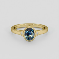 1.02 Ct. Bi Color / Parti Sapphire Ring, 18K Yellow Gold 1