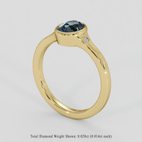 1.02 Ct. Bi Color / Parti Sapphire Ring, 18K Yellow Gold 2