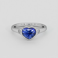 1.70 Ct. Blue Sapphire Ring, Platinum 950 1