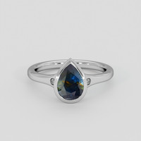 1.64 Ct. Bi Color / Parti Sapphire Ring, Platinum 950 1