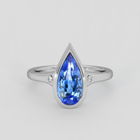 3.39 Ct. Blue Sapphire Ring, Platinum 950 1