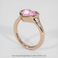3.13 Ct. Pink Sapphire Ring, 14K Rose Gold 2